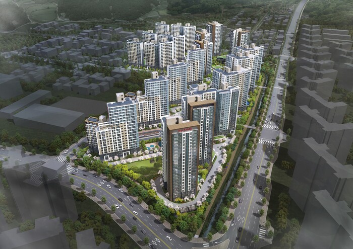 힐스테이트 죽림더프라우드 조감도 (사진=현대건설 제공)