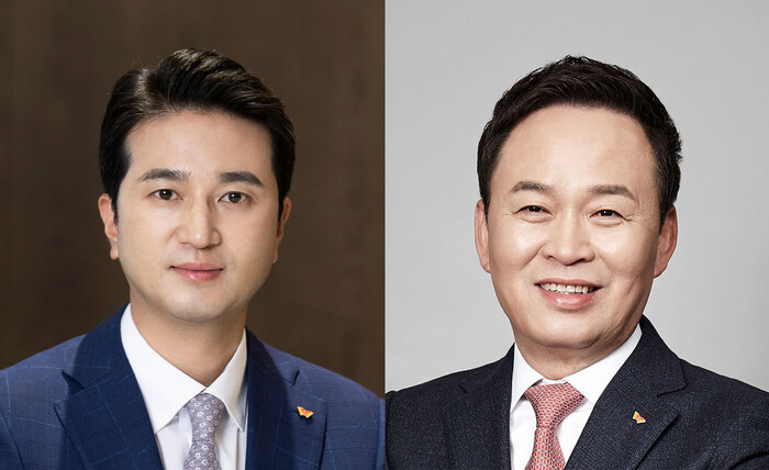 추형욱 SK이노베이션 신임 대표이사(왼쪽)와 장용호 신임 총괄사장. (사진=SK이노베이션 제공)