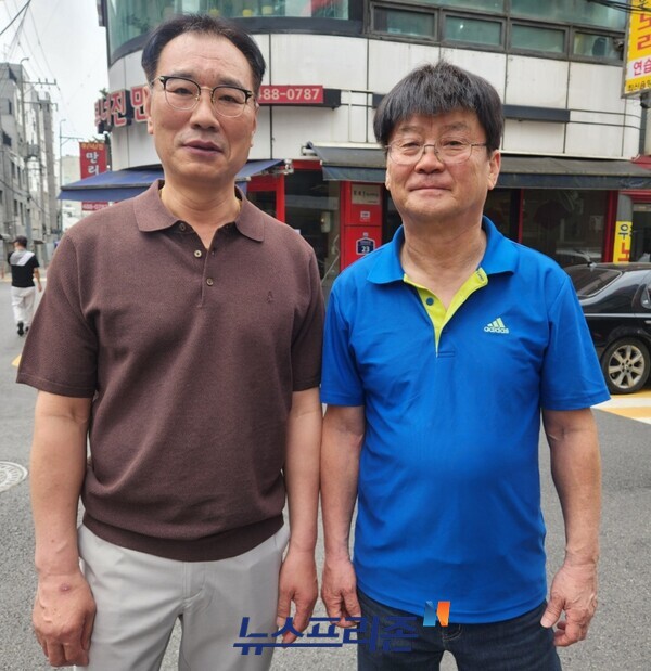 한국체대 동기 이창근(왼쪽)과 박기철.