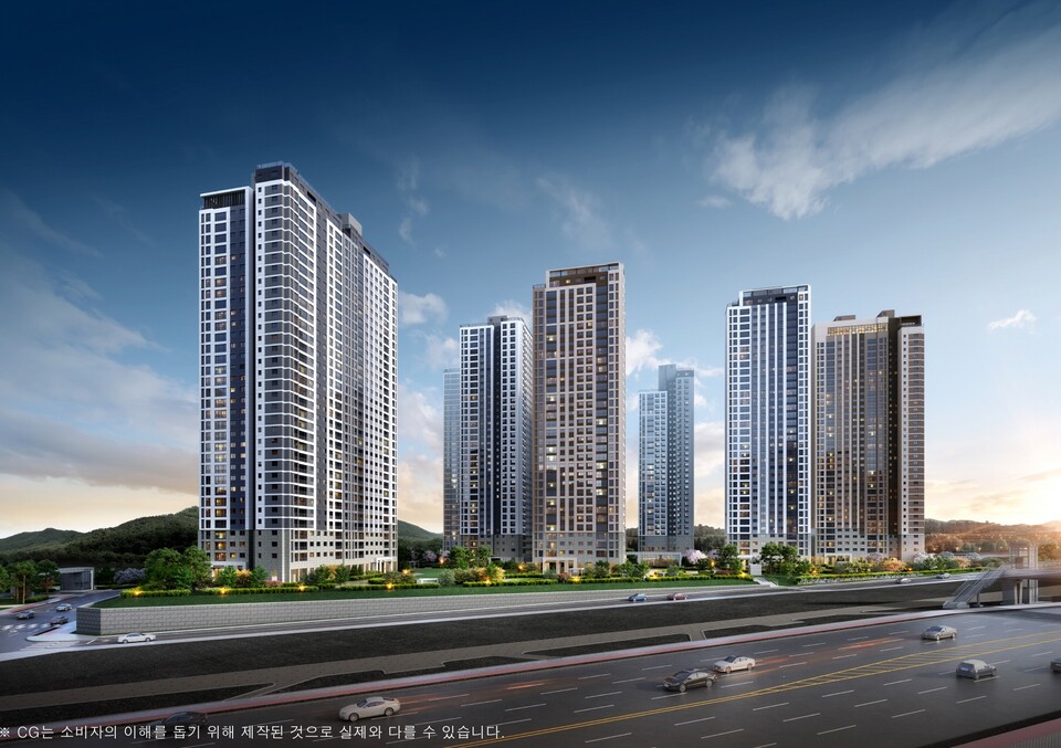 ‘아산탕정자이센트럴시티’ 견본주택 투시도(사진=GS건설).