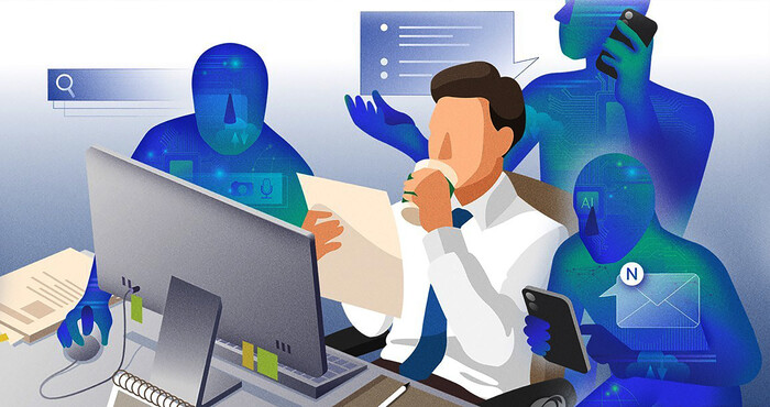 AI의 도움을 받아 일하고 있는 모습. (그래픽=연합뉴스)