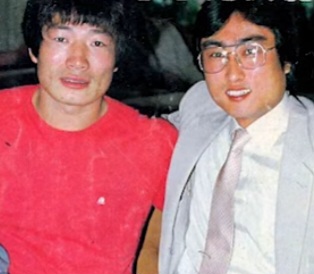 ​박종팔 챔피언(왼쪽)과 임호균 투수​