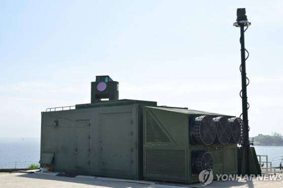 한화에어로스페이스와 국방과학연구소가 공동 개발한 레이저 대공무기 '천광'.  (사진=방위사업청)