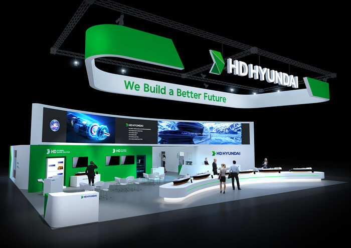 이탈리아 밀라노에서 열린 ‘가스텍 2025’에 마련된 HD현대 부스 조감도. (사진=HD현대)