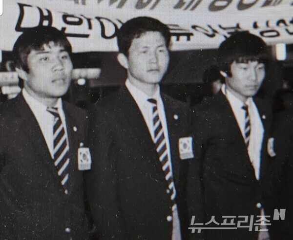 국제대회에 출전한 이성목(왼쪽부터), 고희룡, 송광식.