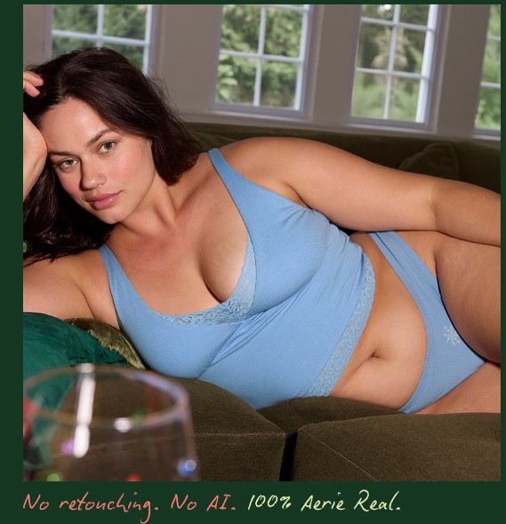 어메리칸 이글이 자사 브랜드 '에어리'를 홍보하며 올린 새로운 광고이미지. (사진=어메리칸 이글 인스타그램 갈무리)