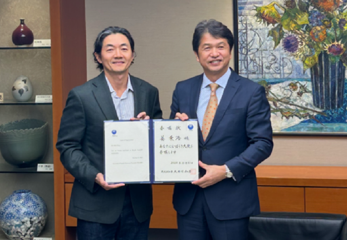 강병호 에어로케이항공 대표이사가 일본 이바라키 친선대사로 위촉됐다.(사진=에어로케이항공)