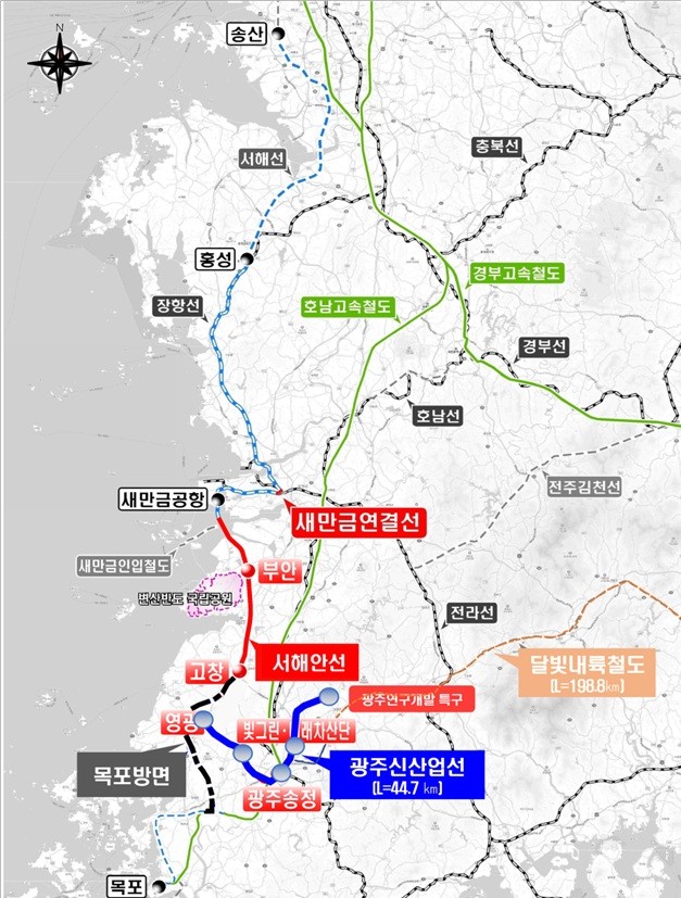 광주 신산업선 노선도 이미지(사진=광주광역시)