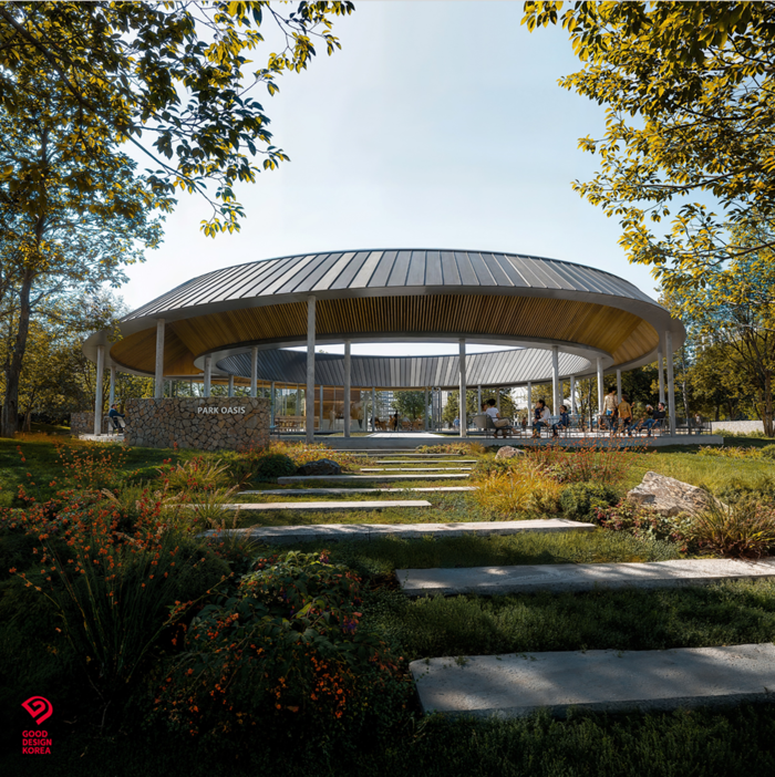 잠실 래미안 아이파크의 파크오아시스. (사진=HDC현대산업개발 제공)