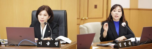 이금선(왼쪽), 김민숙 대전시의원.(사진=대전시의회) 