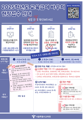 2025학년도 교육급여 바우처 현장접수 안내. [사진=서울시교육청]