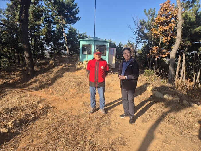 산불대응태세 점검 난선 정현섭 진해구청장.(사진=창원시)