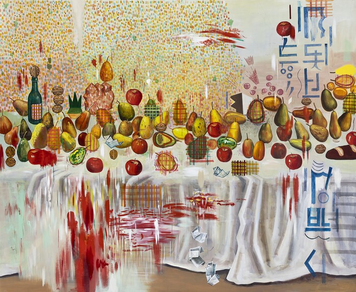 극미와 극대 사이의 붓질이 만든 정물화